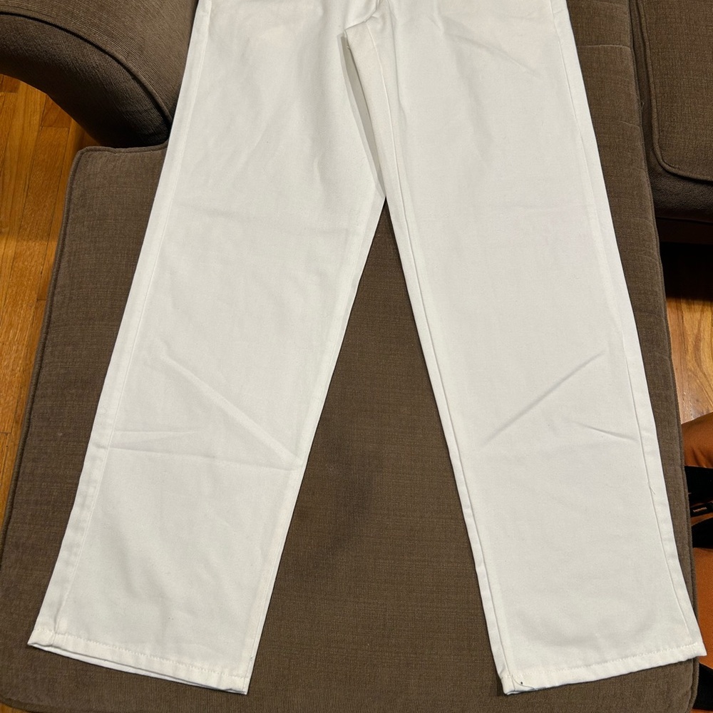 White Wide-Leg Pants